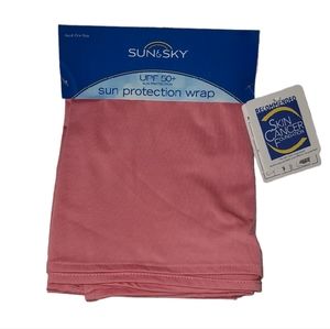 Sun & Sky - Adult Sun Shawl - UPF 50+ One Size Pink - 27.5W x 69L